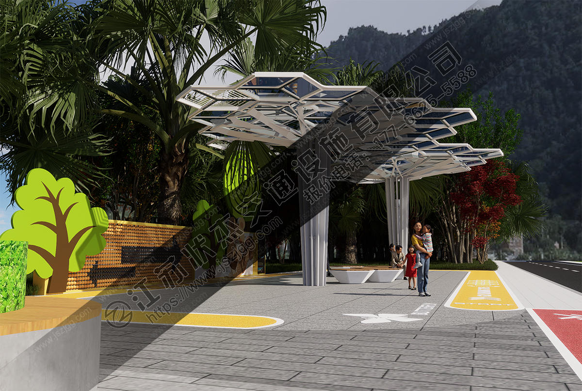現(xiàn)代異形景觀廊架公園異形鋼結構廊架