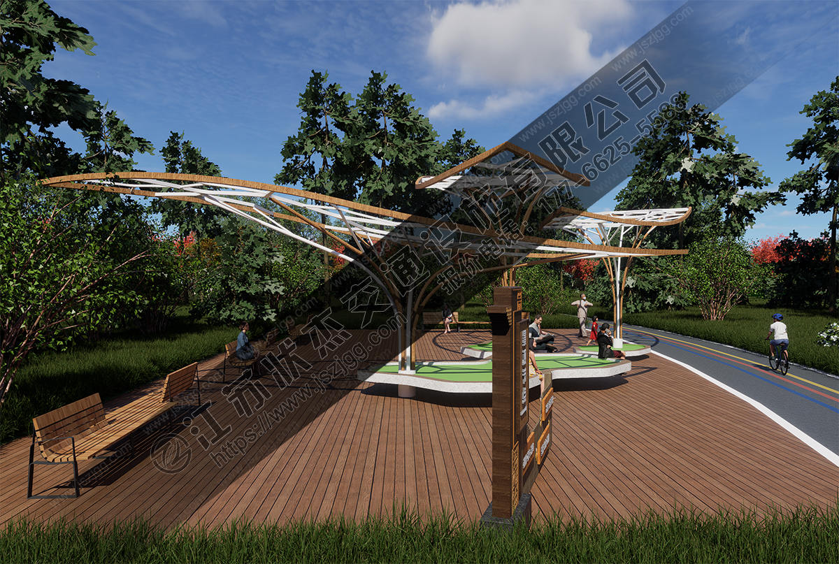 公園創(chuàng)意廊架現代異形景觀廊架