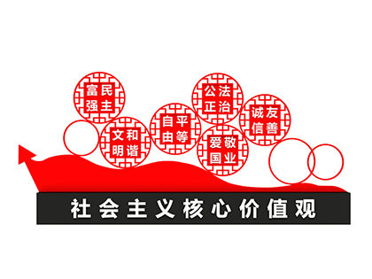 社會主義核心價值觀標牌效果圖