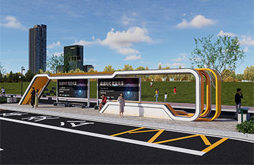 南寧城市現(xiàn)代大型公交站臺(tái)候車亭