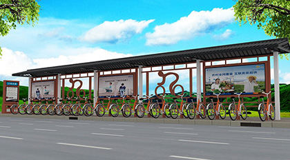 臨高中式仿古公共自行車棚價(jià)格