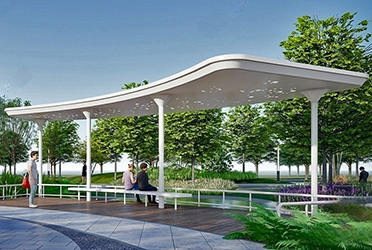 漳州公園景區(qū)濱水景觀廊架