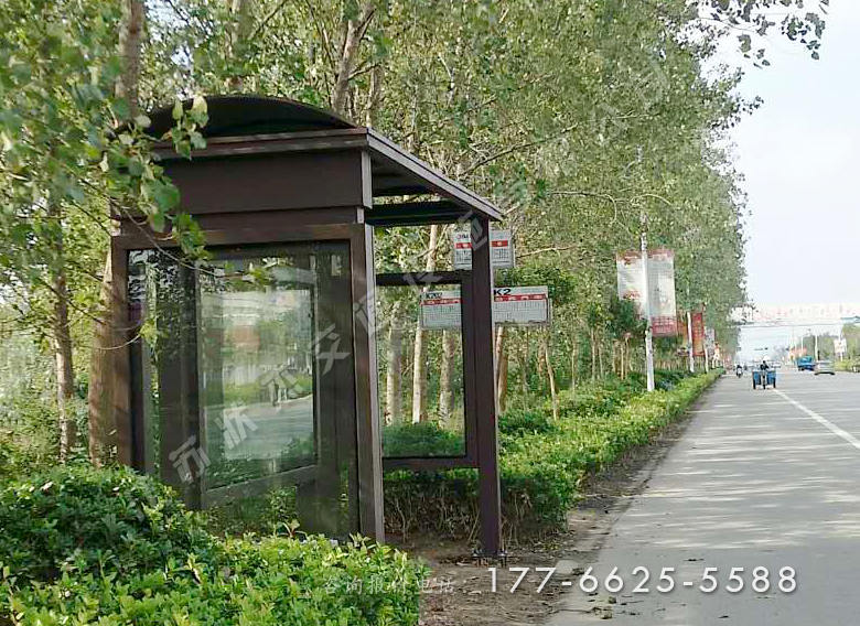 江蘇鹽城鄉(xiāng)鎮(zhèn)簡(jiǎn)約公交車站臺(tái)